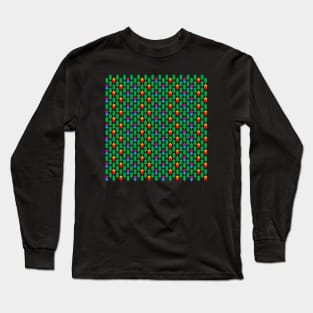 Green and colorful fir forest pattern, version two Long Sleeve T-Shirt